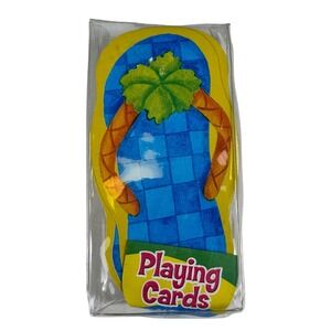 Greenbrier International Flip Flop Shaped Playing Cards Novelty Summer Deck Blue